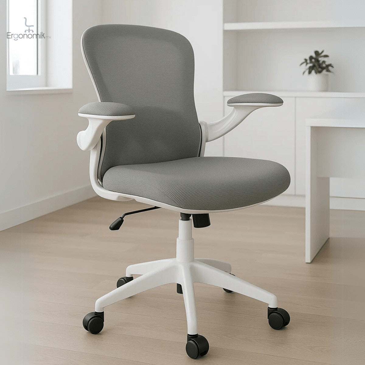 Silla Operativa De Brazo Abatible H6 Mesh Gris - Ergonomik silla ergonomica Ofik