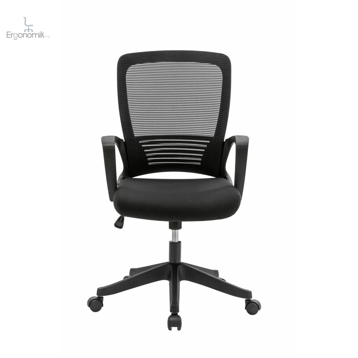 Silla Operativa H3 Mesh Y Tela Negra Estructura Negra - Ergonomik silla ergonomica OFIK