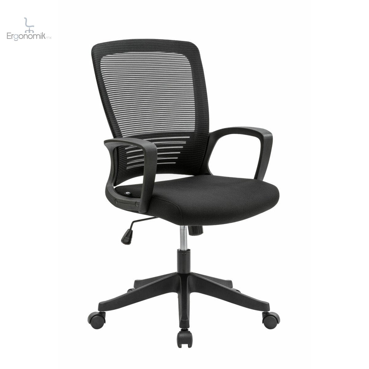 Silla Operativa H3 Mesh Y Tela Negra Estructura Negra - Ergonomik silla ergonomica OFIK