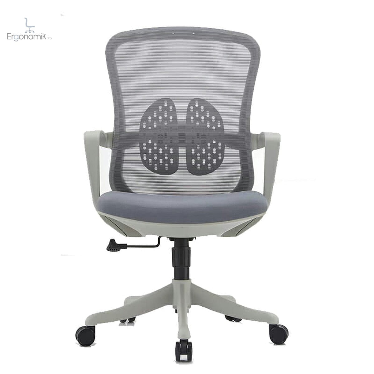 Silla Operativa Organic Mesh Y Tela Gris Estructura Gris - Ergonomik silla de oficina Ofik