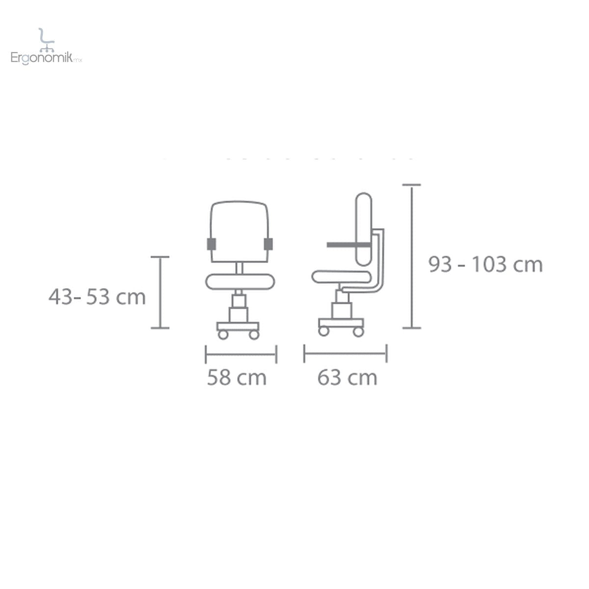 Silla Operativa Velma - Ergonomik silla operativa Klave