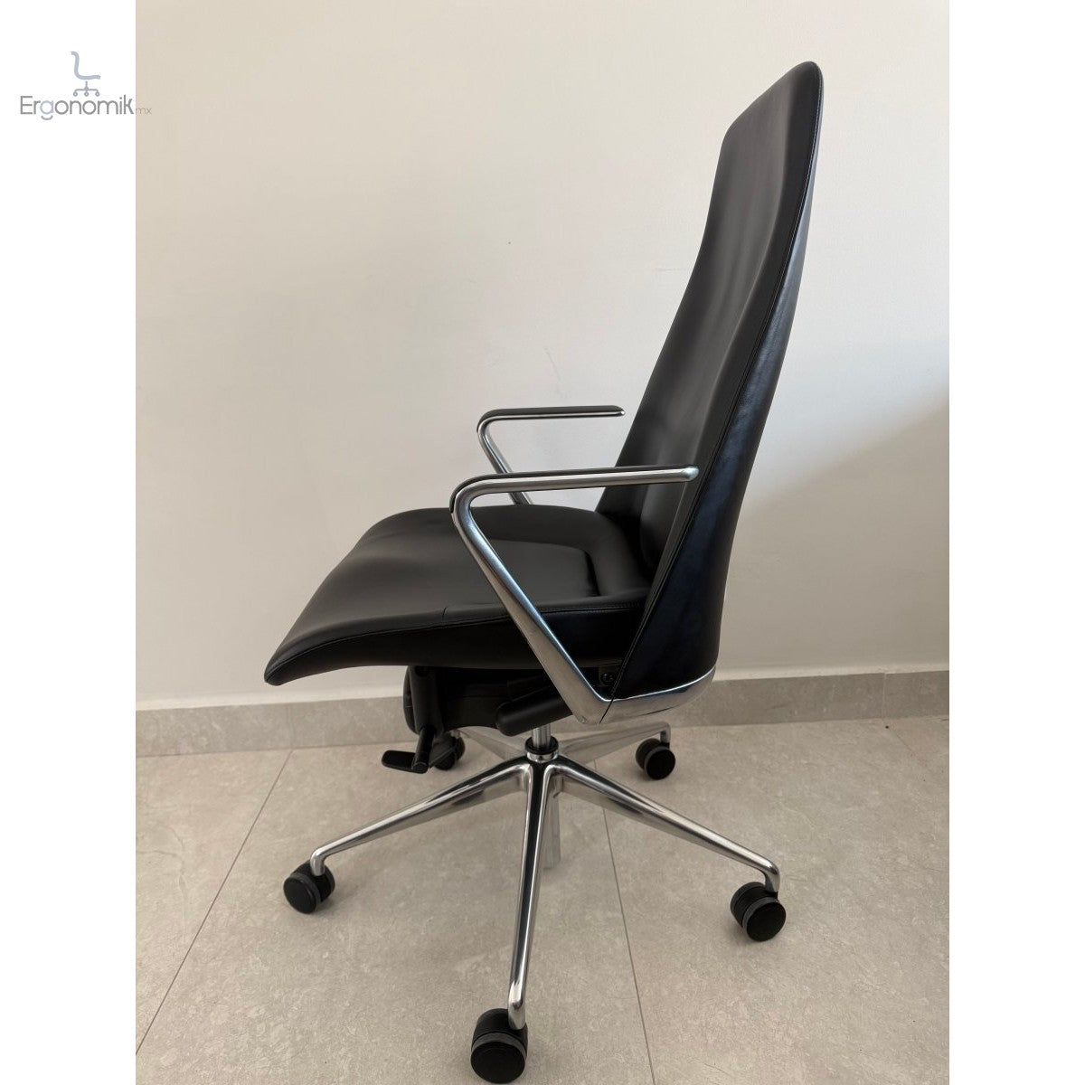 Silla Taper Piel Negra Marca Geiger MillerKnoll - Nueva - Ergonomik silla ergonomica Herman Miller