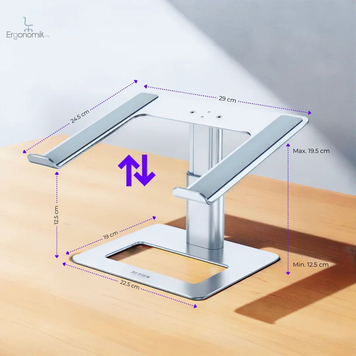 Soporte Elevador De Aluminio Para Laptop - Ergonomik Randu
