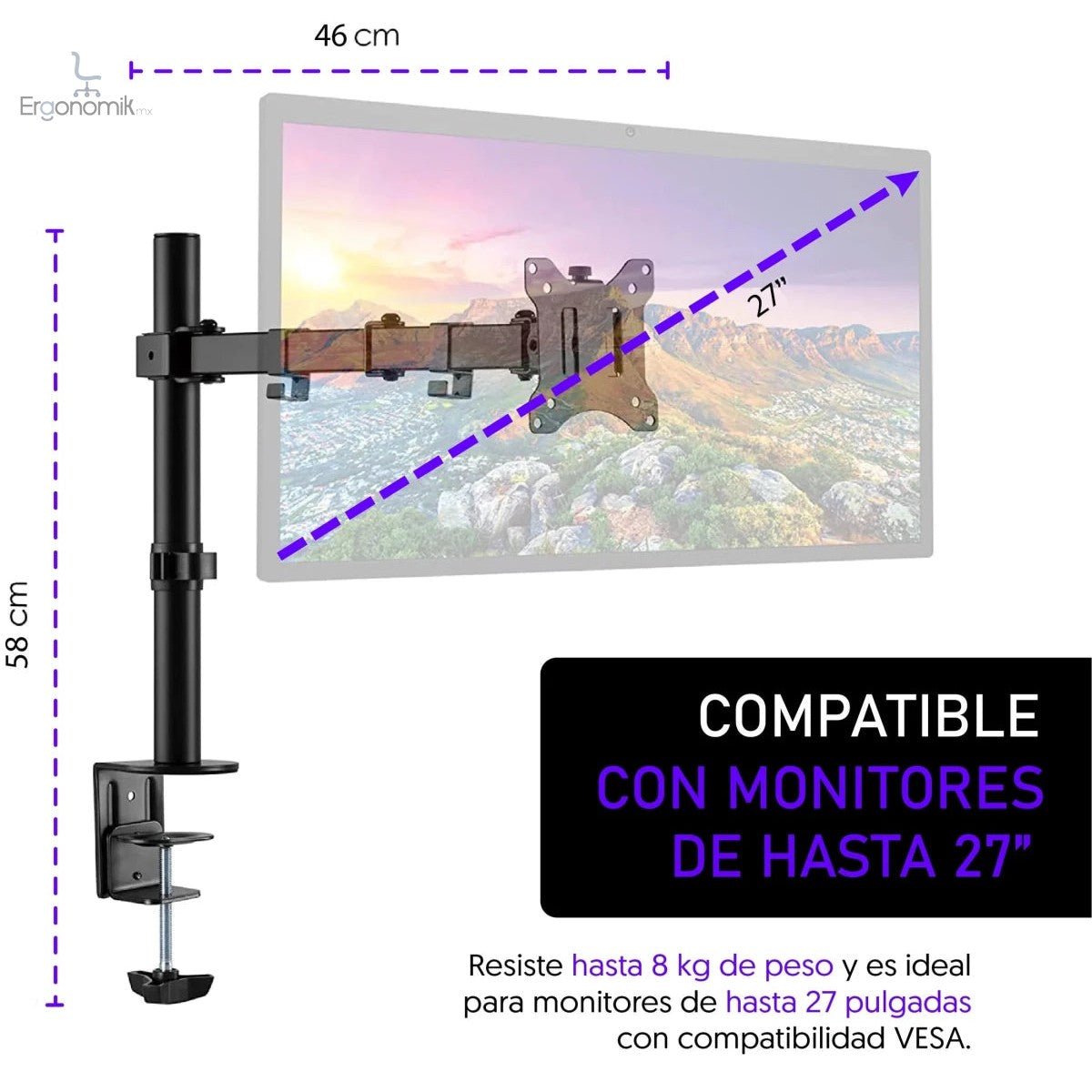 Soporte Esencial para Monitor - Ergonomik Soporte monitor Ergonomik