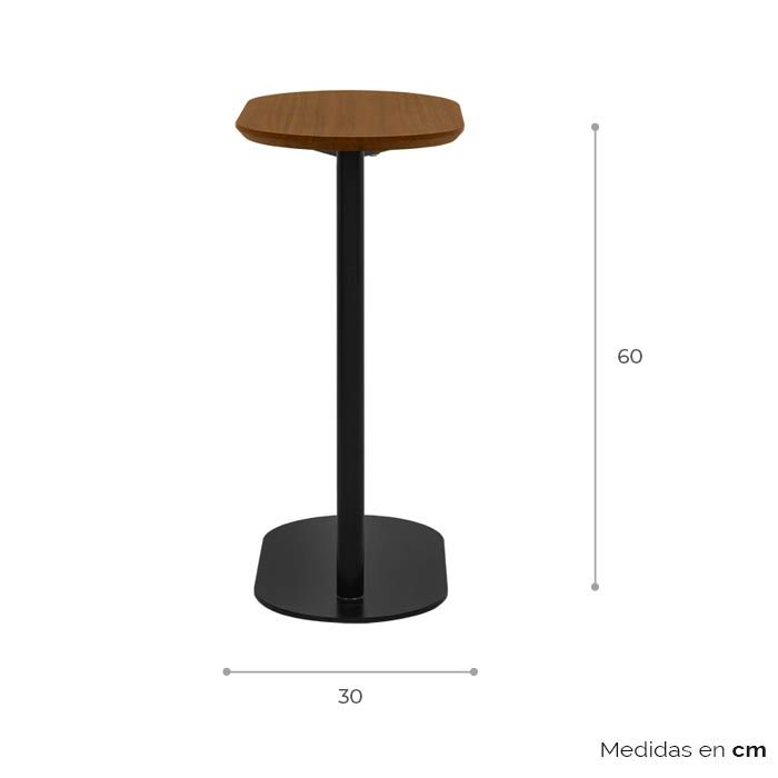 Mesa Lateral Nuvo Nogal / Negro