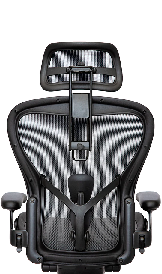 Instalación del reposacabezas en silla Aeron