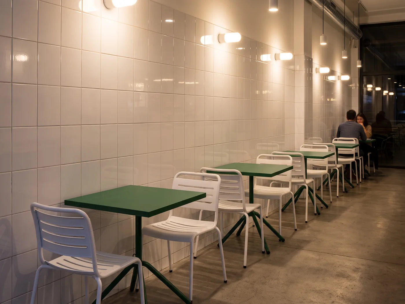 Idea de ambientación: Mesas para dos en fila