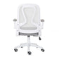 Silla Operativa E107 Mesh Y Tela Color Gris Estructura Blanca