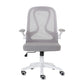 Silla Operativa E107 Mesh Y Tela Color Gris Estructura Blanca