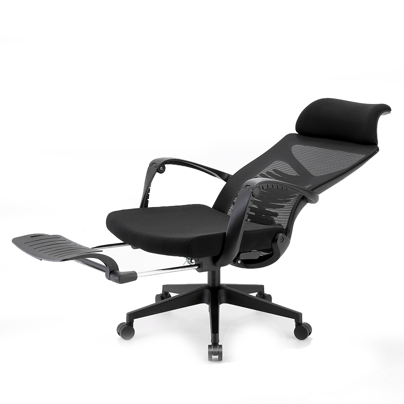 Silla Ejecutiva S81 Con Descansa Pies Mesh Y Tela Estructura Color negro
