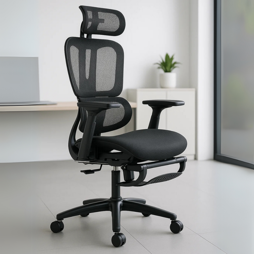 Silla Ejecutiva Nexus en Mesh con descansa Pies Negro