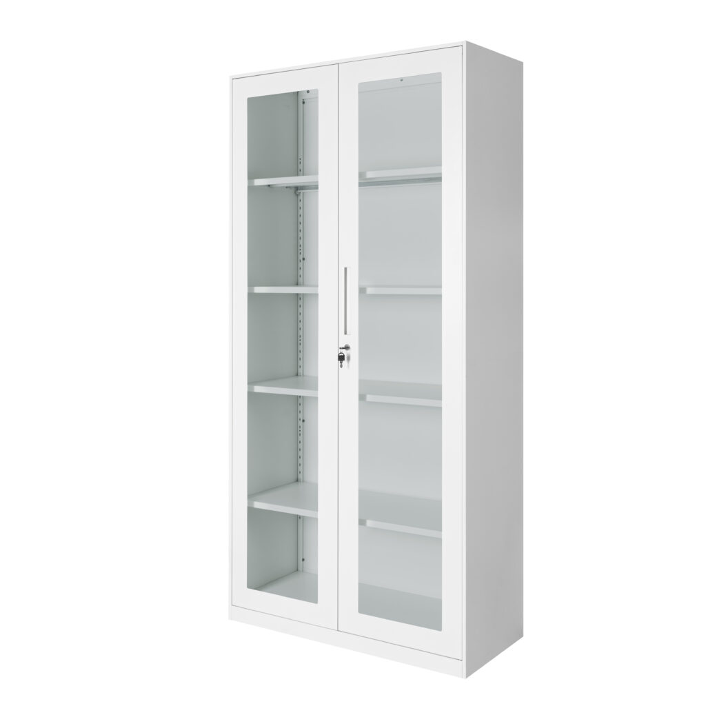 Gabinete Con Puertas Completas De Vidrio 1.85 MC (Desarmado) - Ergonomik gabinete OFIK
