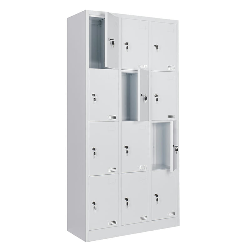 Locker Metalico 12 Puertas MC Blanco Desarmado