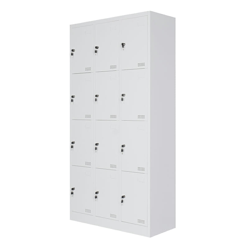 Locker Metalico 12 Puertas MC Blanco Desarmado