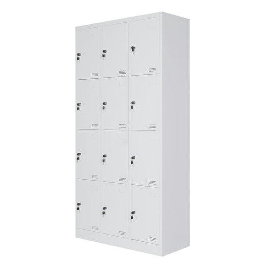 Locker Metalico 12 Puertas MC Blanco Desarmado