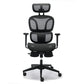 Silla Ejecutiva H10 Con Descansa Pies Y Brazos 3D Mesh Negro