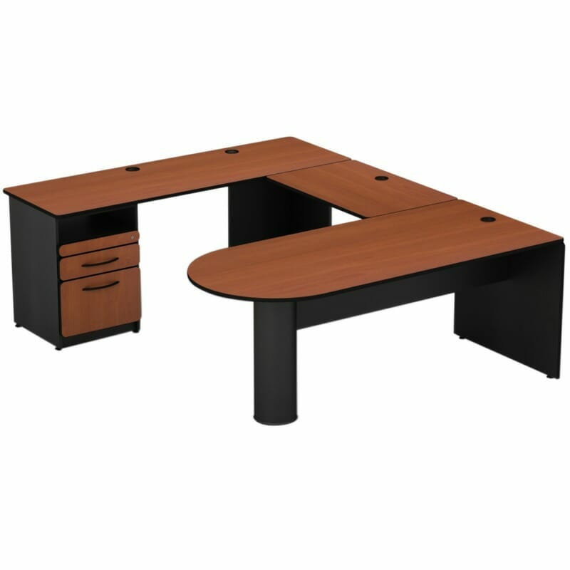 Módulo Semi Ejecutivo Trot pera/negro - Ergonomik escritorio OFIK