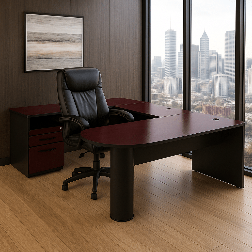 Módulo Semi-Ejecutivo Trot cherry/negro - Ergonomik escritorio OFIK