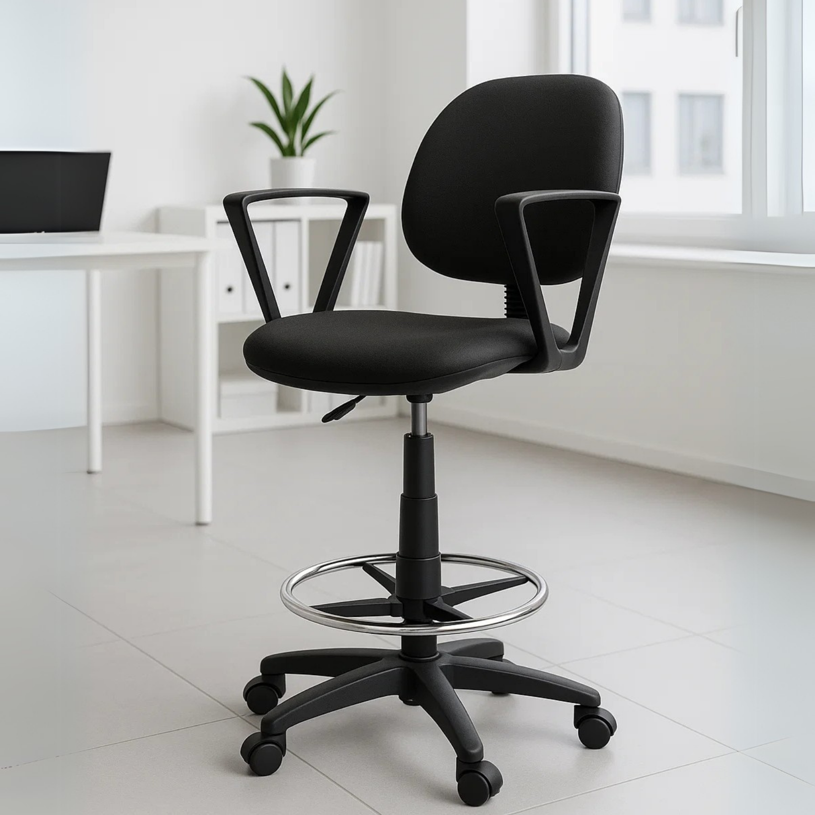 Silla Cajero Regia en Tela con Brazos 1007 - Ergonomik pieza OFIK