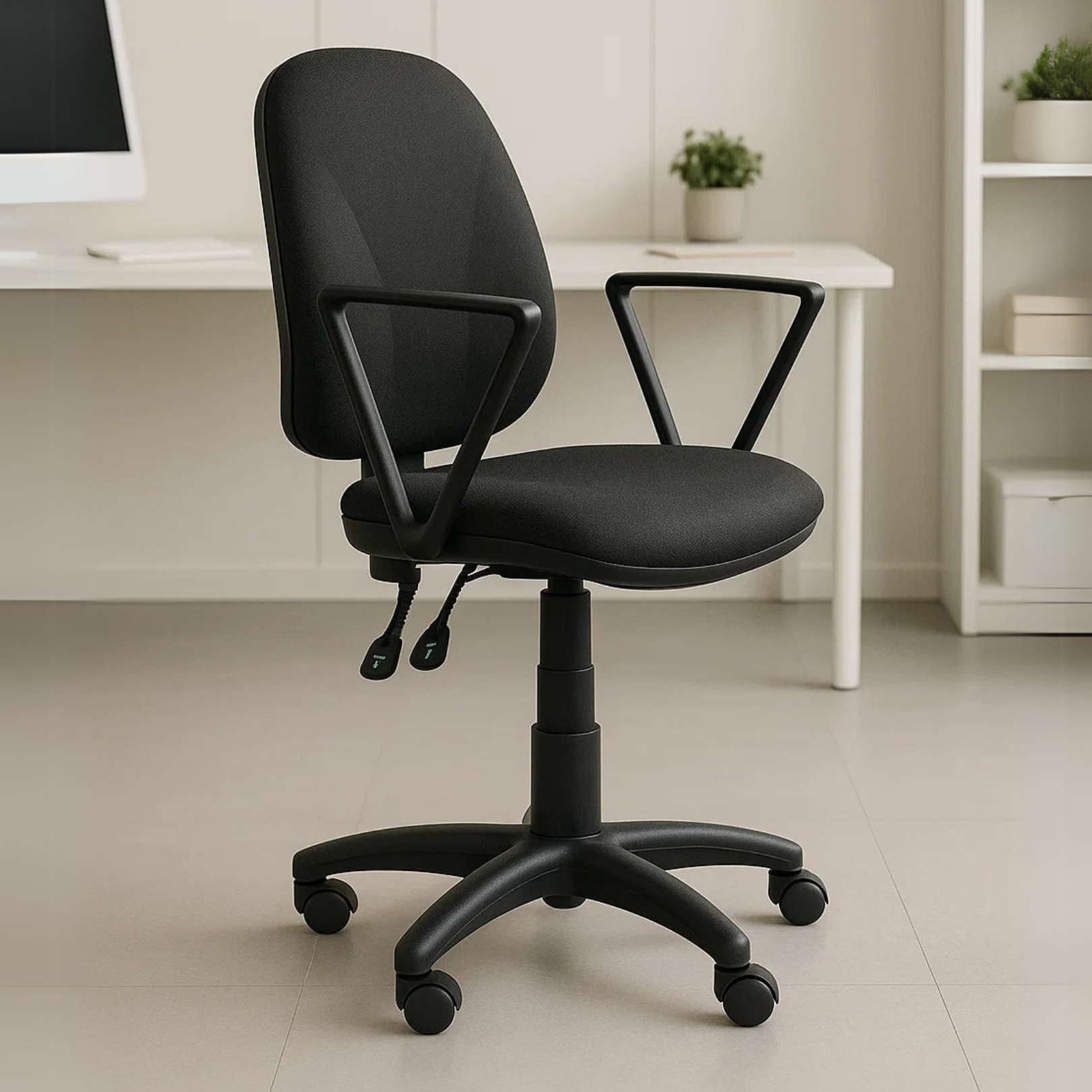 Silla Operativa Tiempo 3511 Tela con Brazos Fijos y Respaldo Alto - Ergonomik pieza OFIK