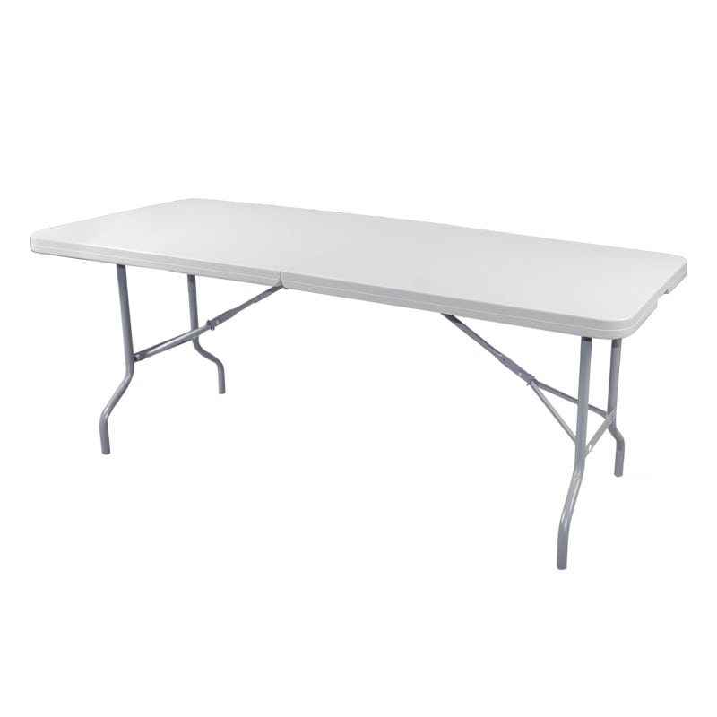 Mesa plegable rectangular 2 secciones 2.44×76 plastico blanco - Ergonomik mesa OFIK