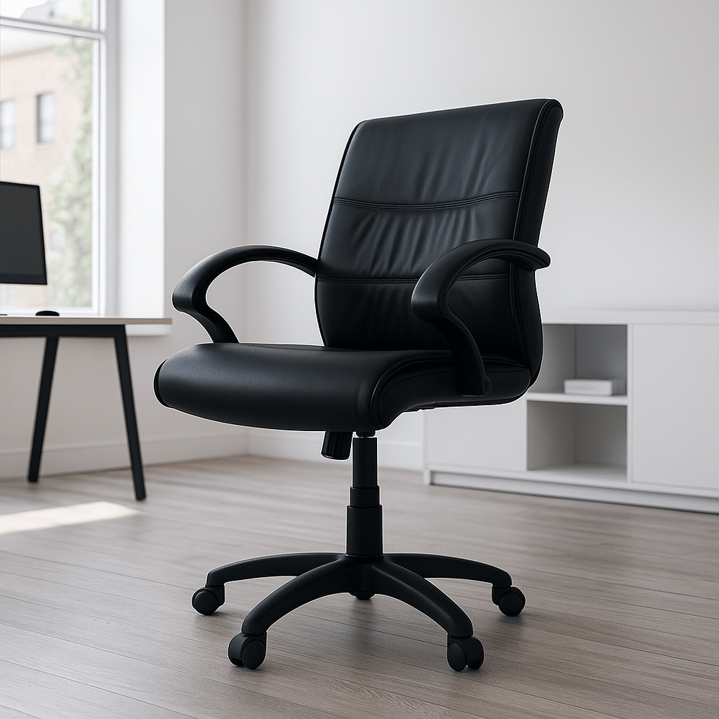 Silla Ejecutiva Orozco en Piel y Respaldo Medio 1102 - Ergonomik silla ejecutiva OFIK