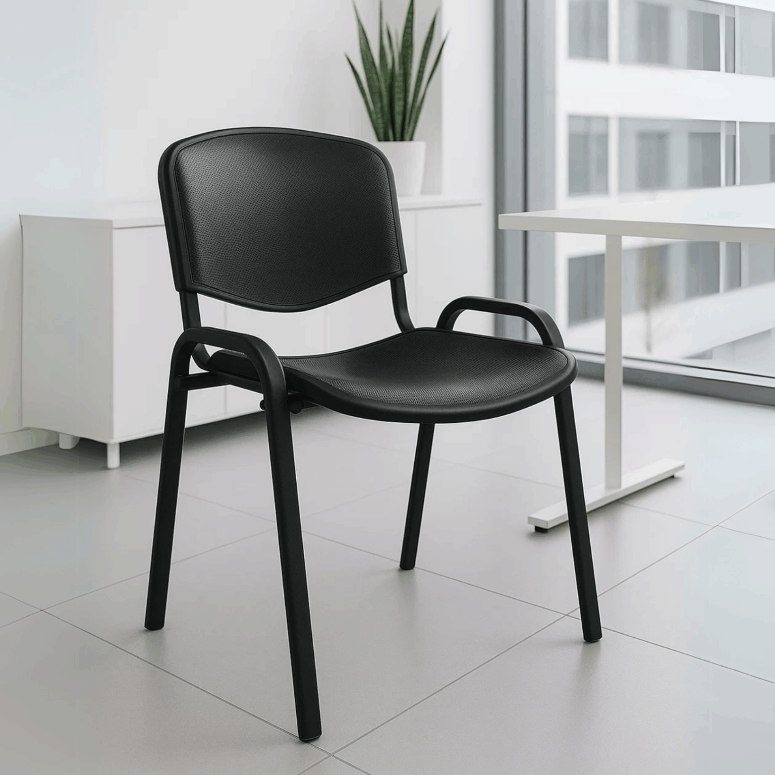 Silla De Visita Allegro Sin Brazos Respaldo Y Asiento En Plástico