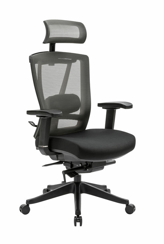 Silla ejecutiva H1 con Reposacabezas negro