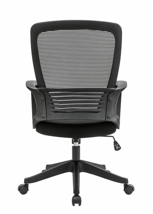 Silla Operativa H3 Mesh Y Tela Negra Estructura Negra