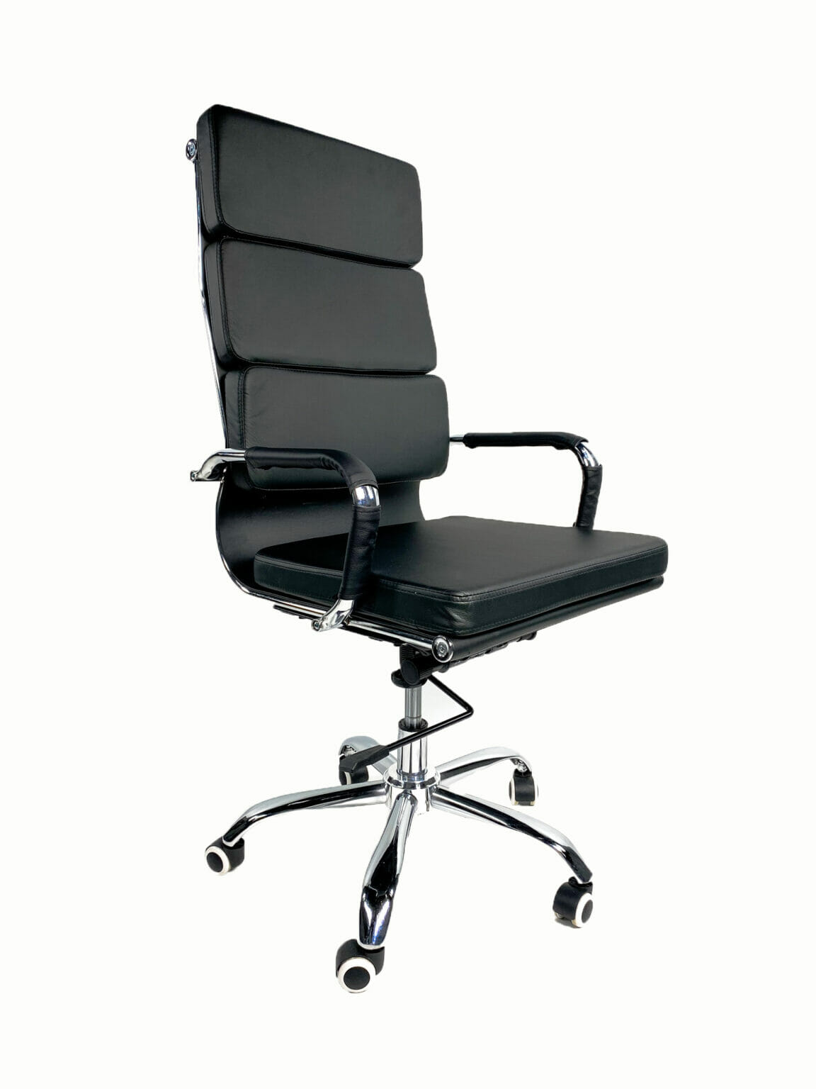 Sillón Ejecutivo Vista Plus Vinipiel Negro Base Cromada (3624)