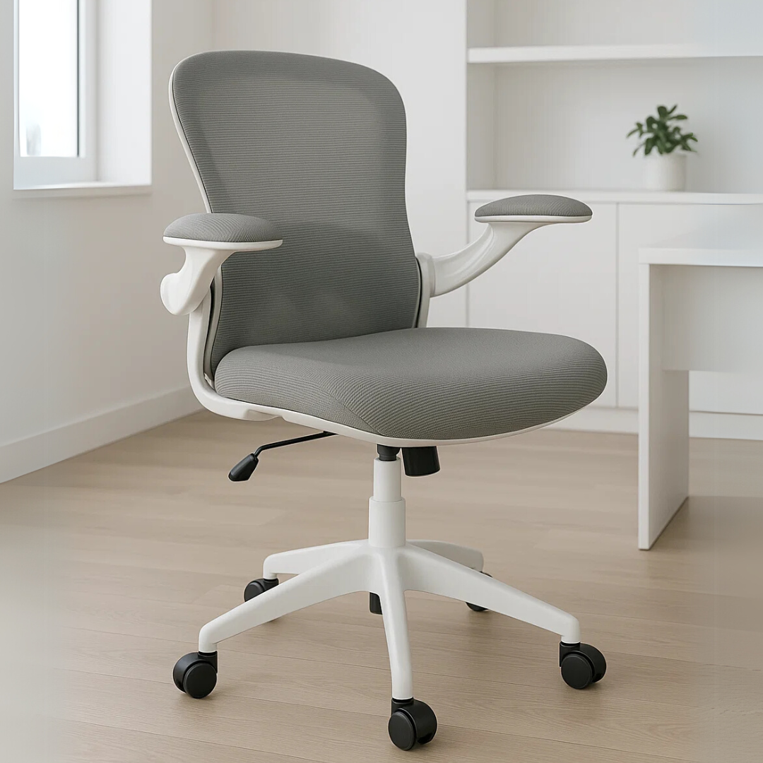 Silla Operativa De Brazo Abatible H6 Mesh Gris