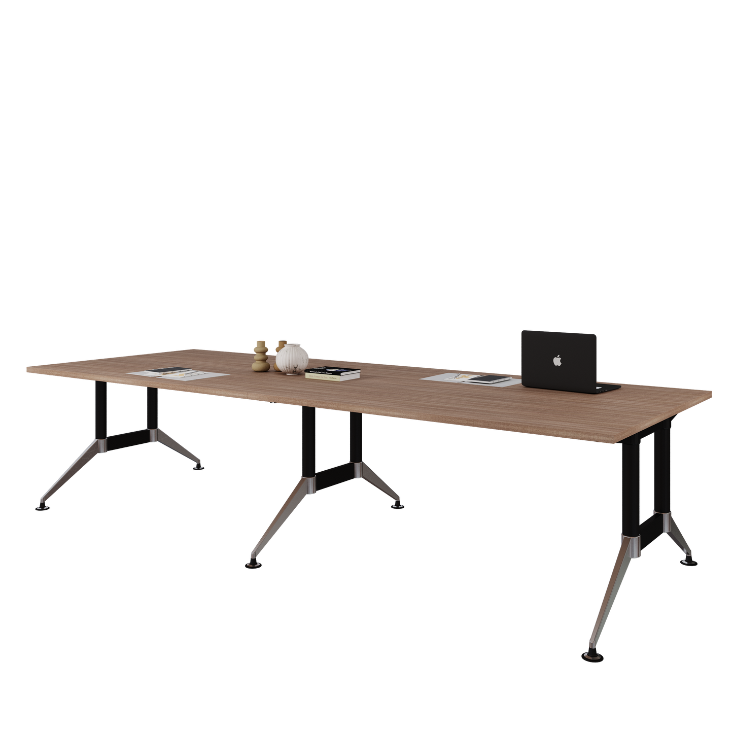 Mesa de Consejo Tech B Chrome Rectangular 3.60 x 1.20 m