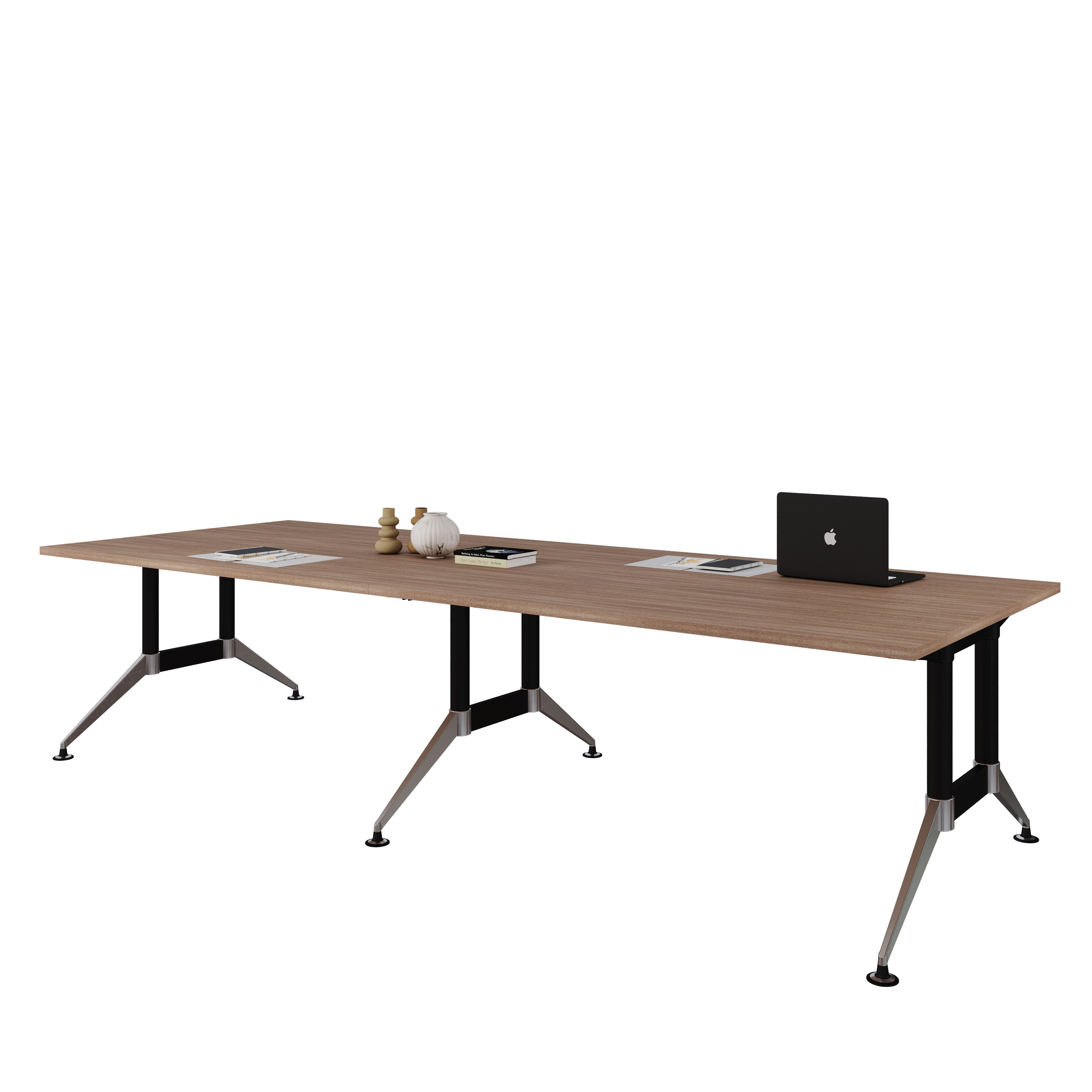 Mesa de Consejo Tech B Chrome Rectangular 3.60 x 1.20 m