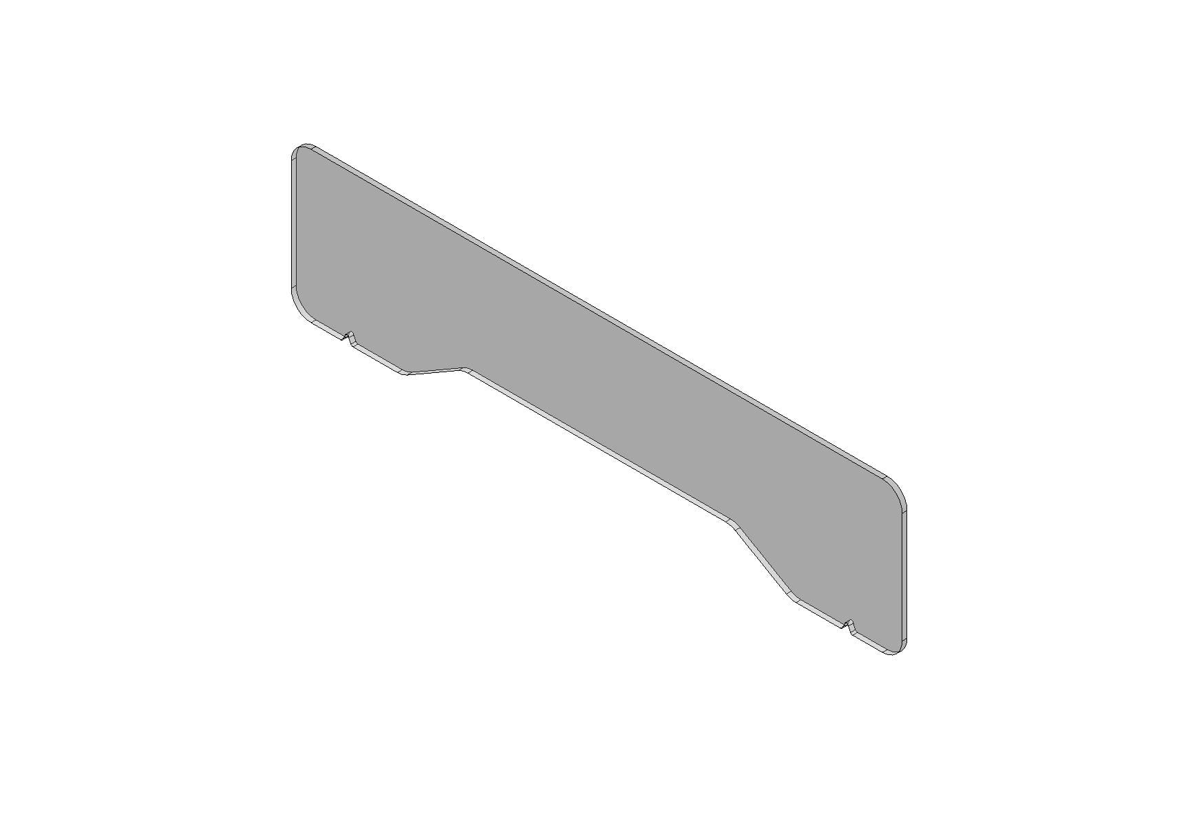 Mini Mampara de Acrílico de 6mm Billydesk de 90 x 22 cm - Ergonomik mampara OFIK