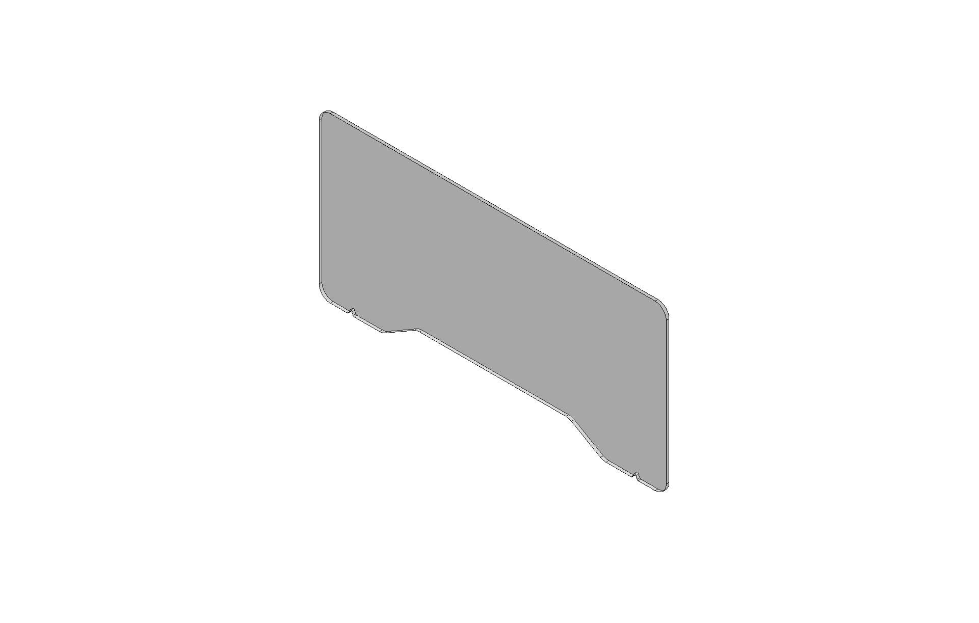 Mini Mampara de Acrílico de 6mm Billydesk de 90 x 40 cm - Ergonomik mampara OFIK