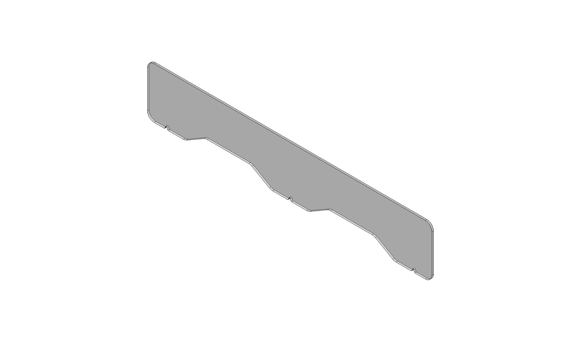 Mini Mampara de Acrílico de 6mm Billydesk de 120 x 22 cm - Ergonomik mampara OFIK