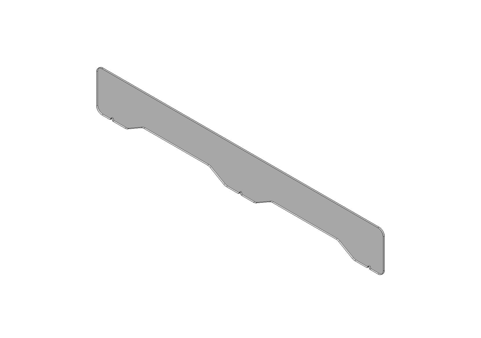 Mini Mampara de Acrílico de 6mm Billydesk de 150 x 22 cm - Ergonomik mampara OFIK