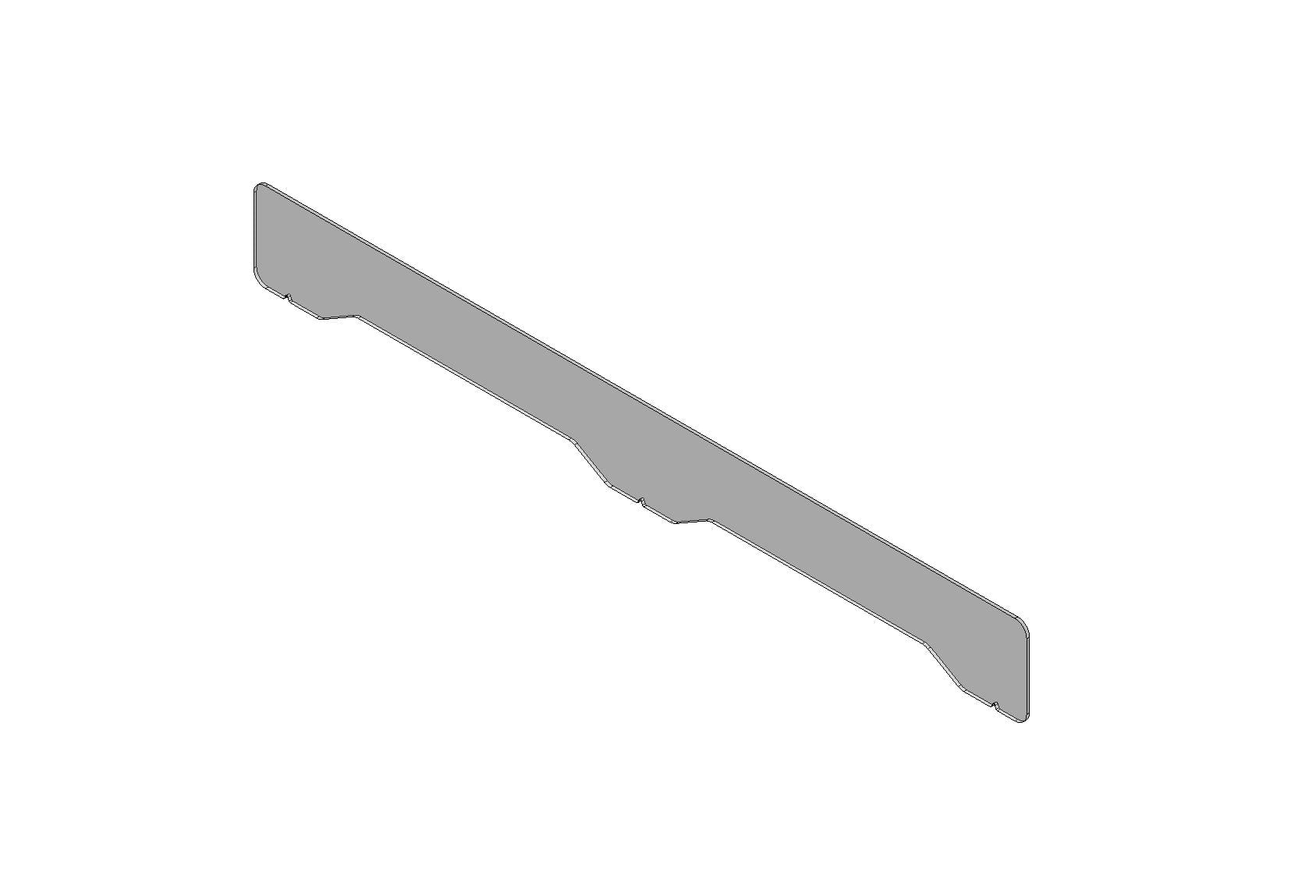 Mini Mampara de Acrílico de 6mm Billydesk de 180 x 22 cm - Ergonomik mampara OFIK