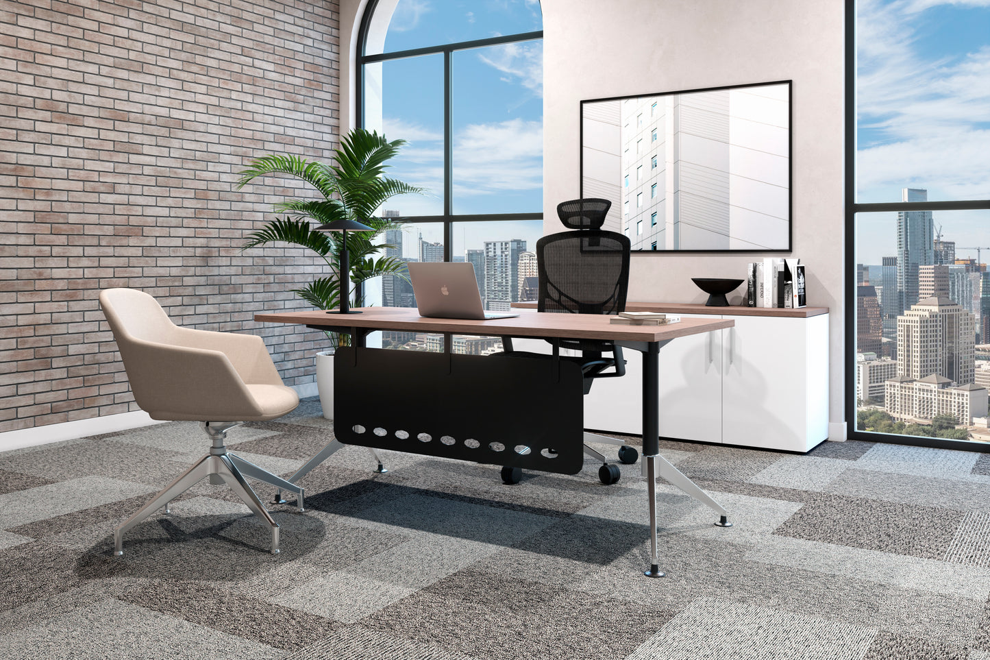 Mesa Ejecutiva Tech B Chrome  1.80 m x 0.80 m