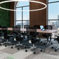 Mesa de Consejo Tech B Chrome Rectangular 3.60 x 1.20 m