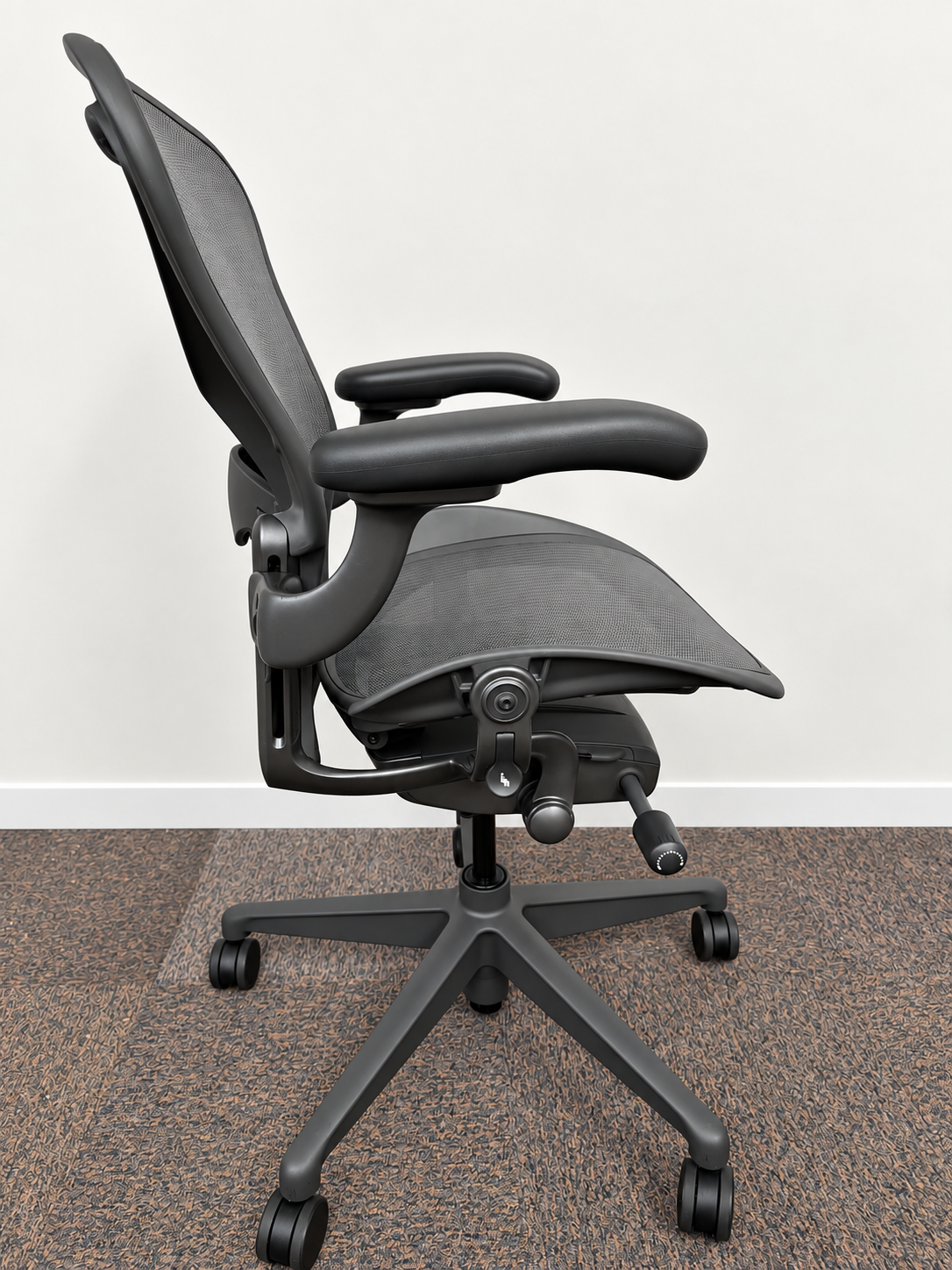 Silla Aeron Herman Miller Talla B Gris Bloqueo Brazos 3D