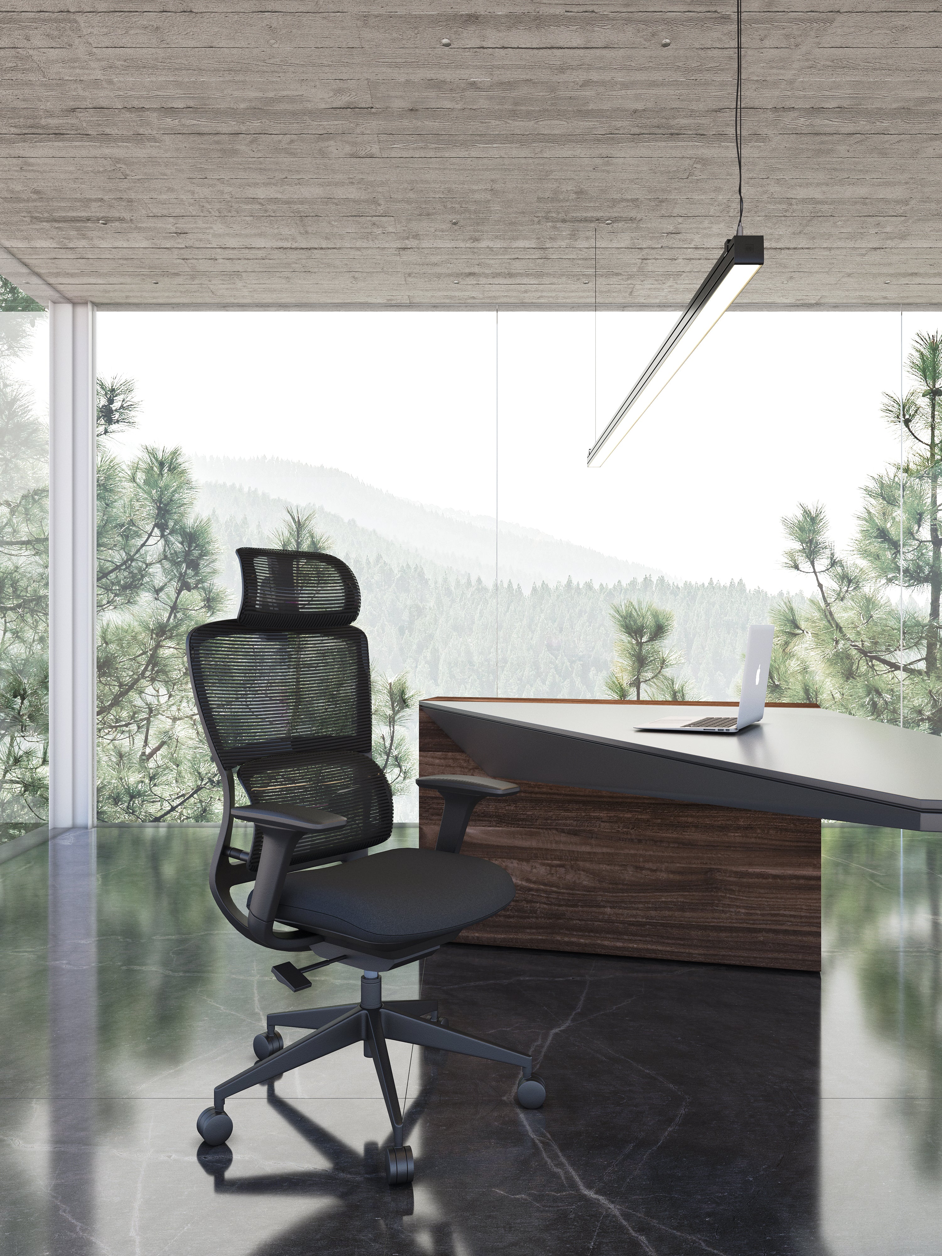 Silla Dillon negra para oficina