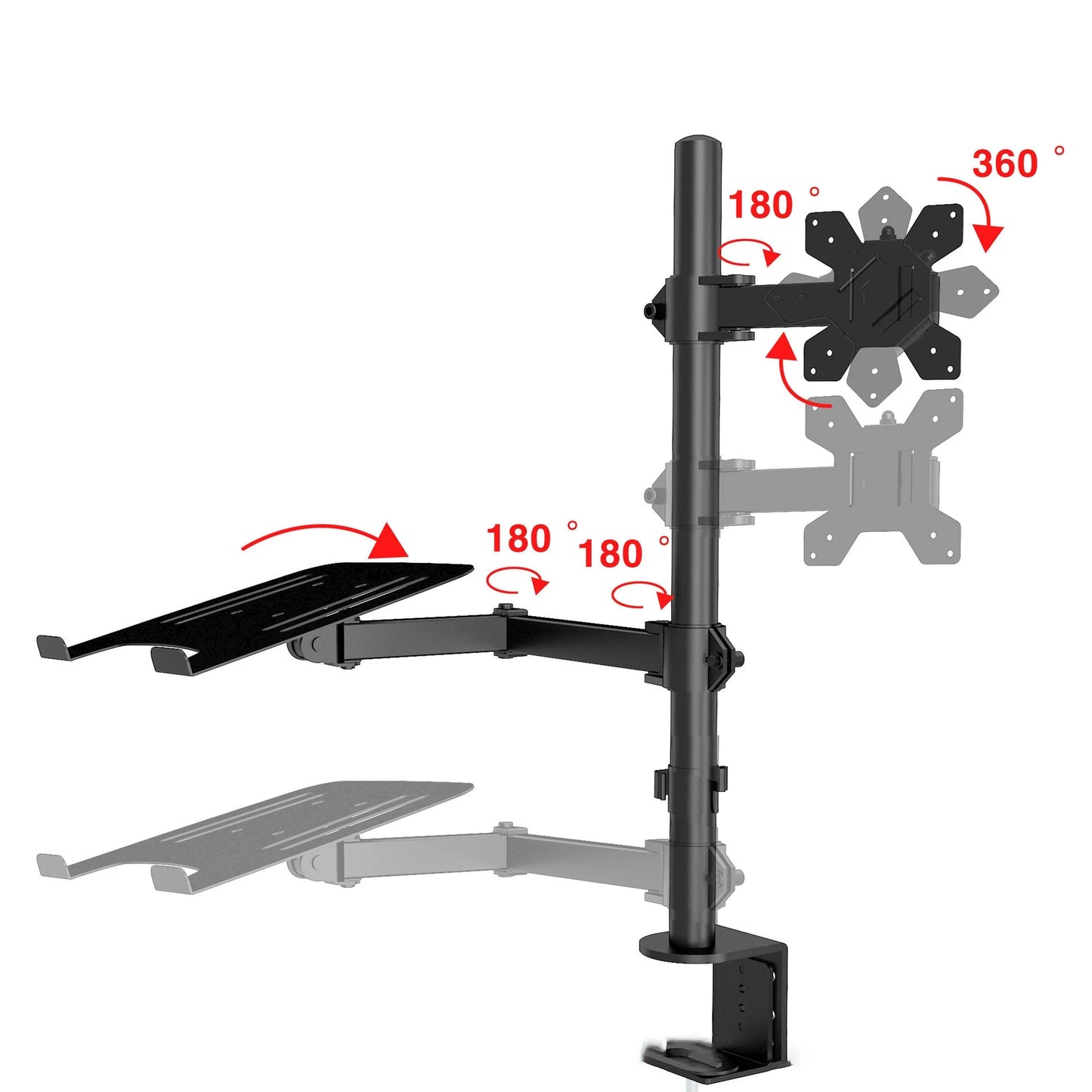 Soporte Esencial Doble Para Laptop Y Monitor