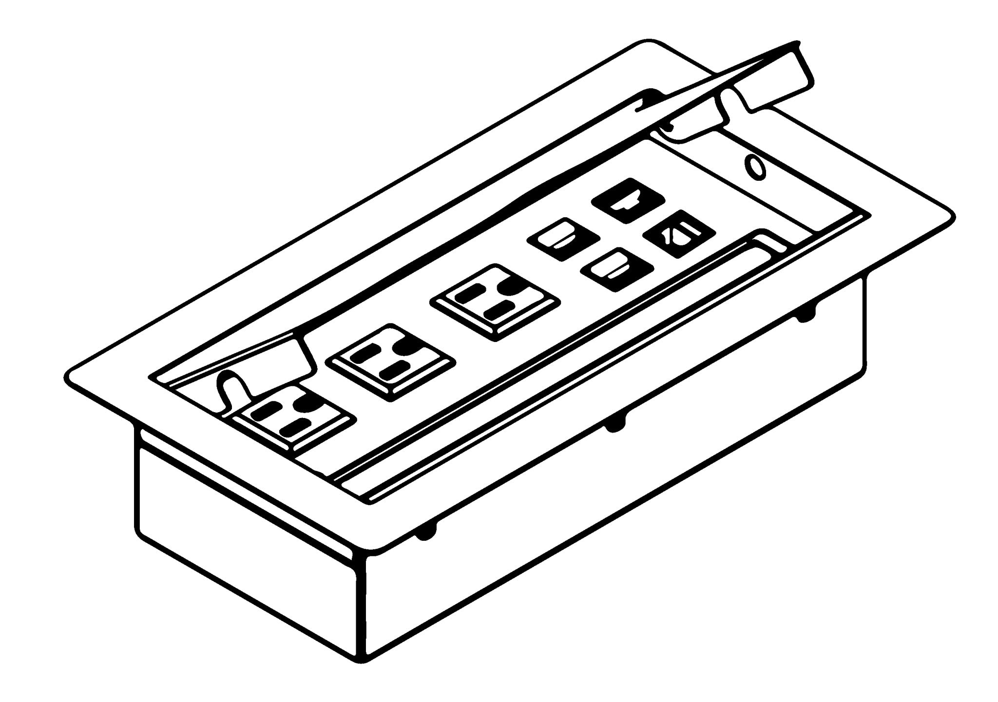 Multicontacto Empotrable Barcelona Box LUMBRO