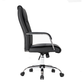 Sillón Ejecutivo Magnus Piel Color Negro Base Cromada