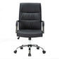 Sillón Ejecutivo Magnus Piel Color Negro Base Cromada