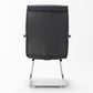 Silla De Visita Magnus Vinipiel Color Negro Base Cromada