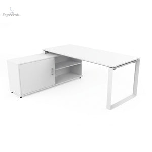 Escritorio Tri Sobre Credenza 180 X 80 CCI completo (escritorio sobre credenza) - estructura Blanco, color Blanco