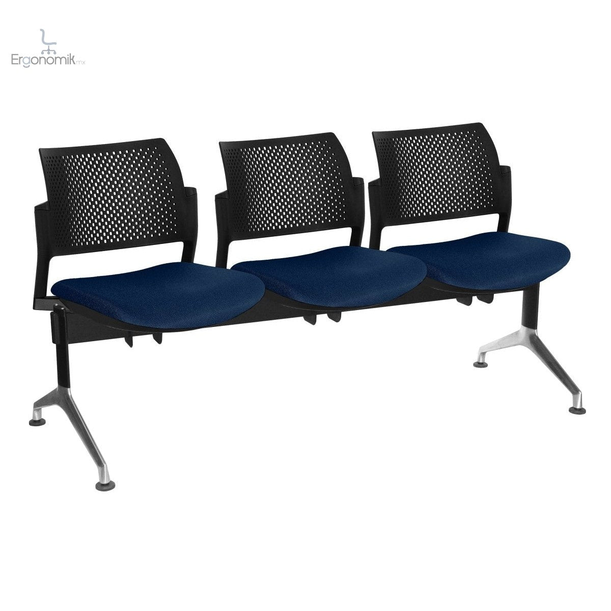 Banca Kyos Semi Tapizada 3 personas - Ergonomik banca OFFIHO