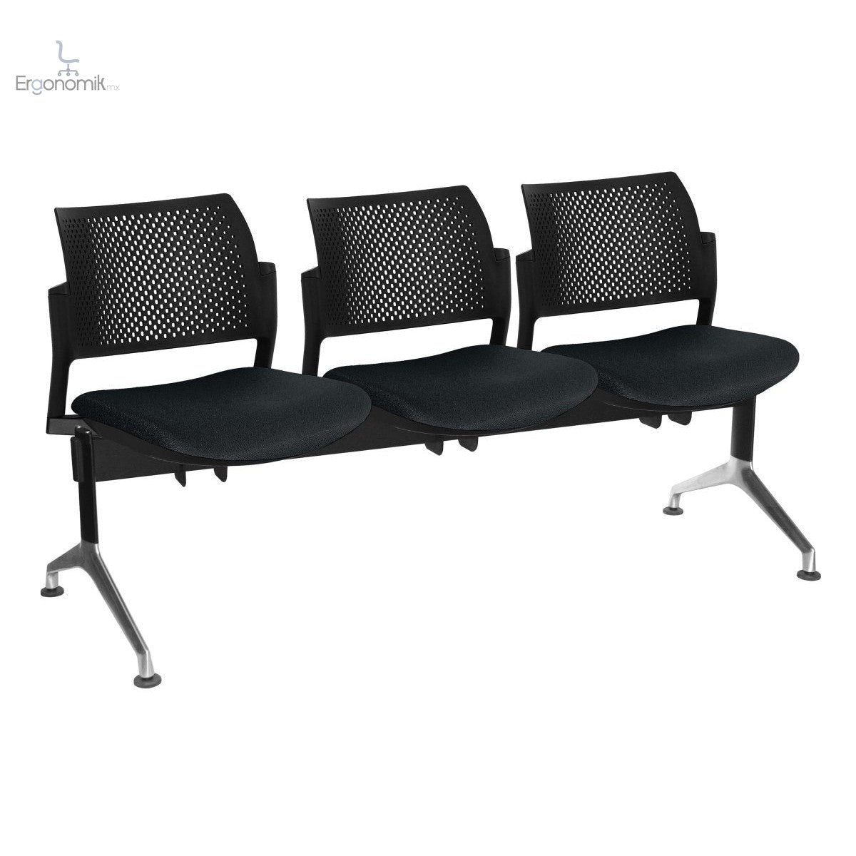 Banca Kyos Semi Tapizada 3 personas - Ergonomik banca OFFIHO